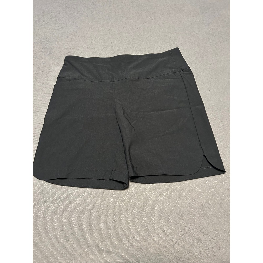 Lady Hagen Womens Black Tummy Control Pull On Golf Shorts 7 Inch Inseam Large